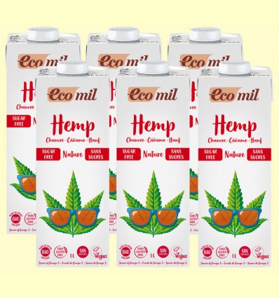 Bebida de Cáñamo Sin Azúcar Bio - EcoMil - Pack 6 x 1 litro