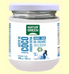Aceite de Coco Virgen Extra Crudo Bio - NaturGreen - 215 ml
