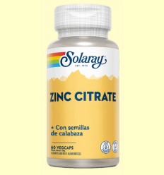 Zinc Citrate - Solaray - 60 cápsulas