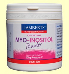Myo Inositol en Polvo - Lamberts - 200 gramos 
