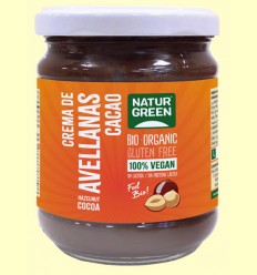 Crema de Avellanas con Cacao Bio - NaturGreen - 200 gramos