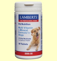 Multi Vitaminas y Minerales - Pet Nutrition para Perros - Lamberts - 90 tabletas
