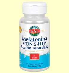 Melatonina con 5-HTP Acción Retardada - Laboratorios KAL - 30 comprimidos