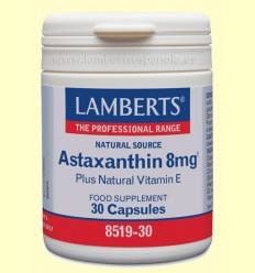 Astaxantina 8 mg con Vitamina E - Lamberts - 30 cápsulas