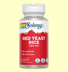 Red Yeast Rice - Levadura roja del arroz - Solaray - 45 cápsulas