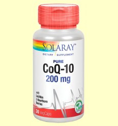 Pure CoQ10 200 mg - Solaray - 30 cápsulas