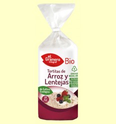Tortitas de Arroz y Lentejas Sin Gluten Bio - El Granero - 115 gramos
