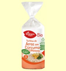 Tortitas de Arroz con Cúrcuma y Pimienta Sin Gluten Bio - El Granero - 115 gramos