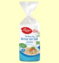 Tortitas de Arroz sin Sal añadida Bio - El Granero - 115 gramos