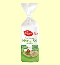 Tortitas de Maíz sin Sal Añadida Bio - El Granero - 110 gramos