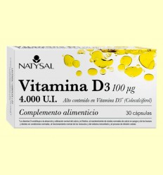 Vitamina D3 4000 UI - Natysal - 30 cápsulas