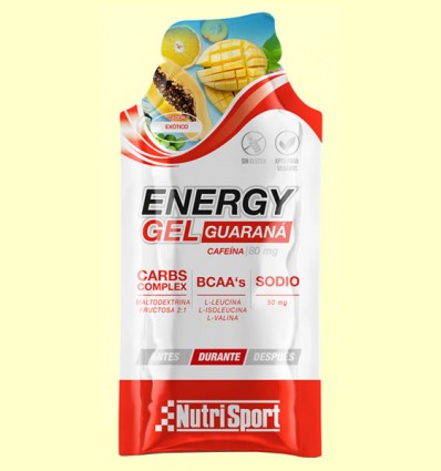 Gel Sport con Guaraná Sabor Exótico - NutriSport - 35 gramos