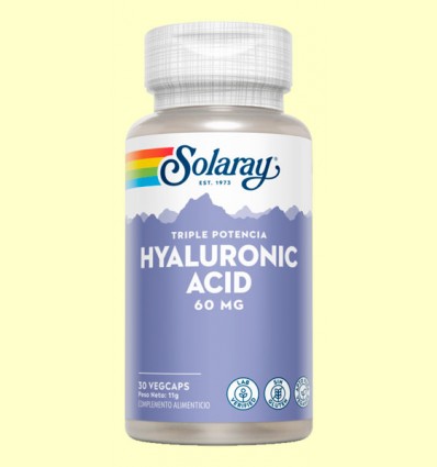 Ácido Hialurónico - Hyaluronic acid 60 mg - Solaray - 30 cápsulas