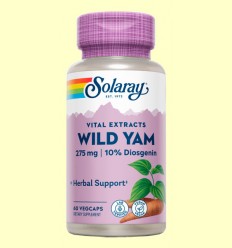 Wild Yam - Extracto de Ñame Mexicano - Solaray - 60 cápsulas