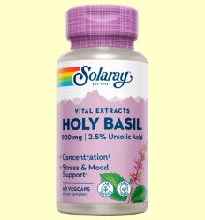 Holly Basil 900 mg - Solaray - 60 cápsulas