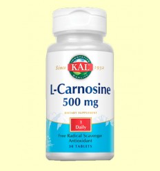 L-Carnosine 500 mg - Laboratorios Kal - 30 tabletas