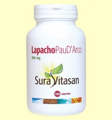 Lapacho Pau d'Arco 500 mg - Sura Vitasan - 100 cápsulas 