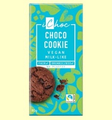 Choco Cookie - Chocolate Vegano con Galletas de Cacao Bio - iChoc - 80 gramos