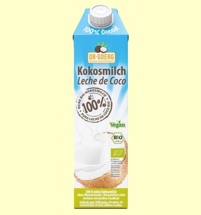 Bio-kokosmilch Leche de Coco Premium Bio - Dr Goerg - 1 litro