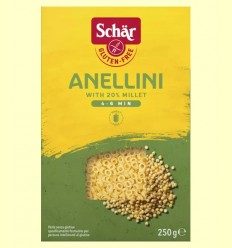 Pasta Anellini Sin Gluten - Schar - 250 gramos