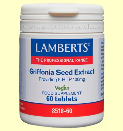 Extracto de Semillas de Griffonia 5HTP 100 mg - Lamberts - 60 tabletas
