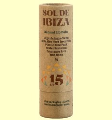 Bálsamo labial sin plástico SPF15 - Sol de Ibiza - 5 gramos