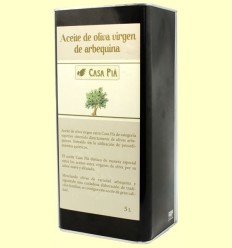 Aceite de Oliva Virgen Extra Arbequina - Casa Pià - 5 l Envase Metálico
